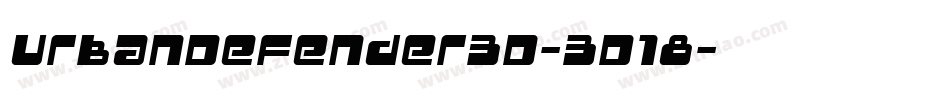 UrbanDefender3D-3D18字体转换