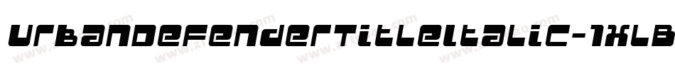 UrbanDefenderTitleItalic-1xlB字体转换