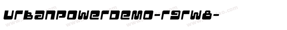 UrbanPowerDemo-rgrw8字体转换