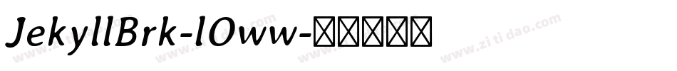 JekyllBrk-lOww字体转换