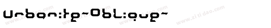 Urbanite-Oblique字体转换