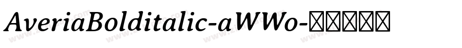AveriaBolditalic-aWWo字体转换