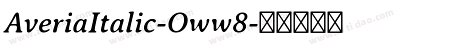 AveriaItalic-Oww8字体转换