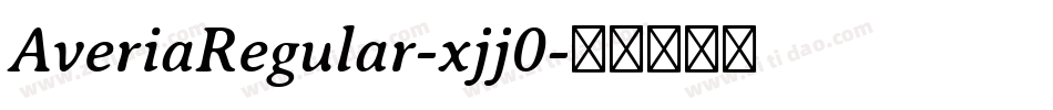 AveriaRegular-xjj0字体转换