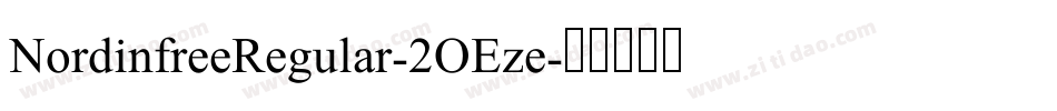 NordinfreeRegular-2OEze字体转换