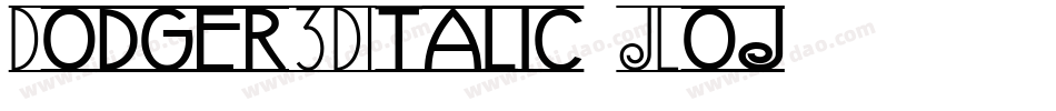 Dodger3DItalic-JLoj字体转换