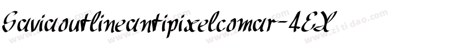 Saviaoutlineantipixelcomar-4EXx字体转换