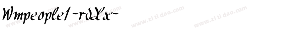 Wmpeople1-rdXx字体转换
