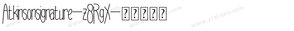 Atkinsonsignature-z8RgX字体转换