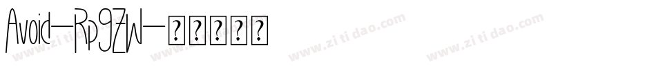 Avoid-Rp9ZW字体转换