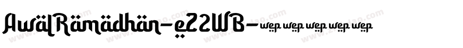 AwalRamadhan-eZ2WB字体转换