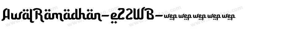 AwalRamadhan-eZ2WB字体转换
