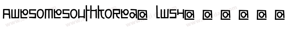 AwesomeSouthKorea-Lw54字体转换
