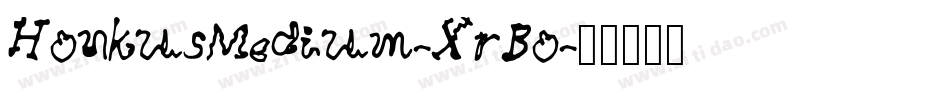 HonkusMedium-XrBo字体转换