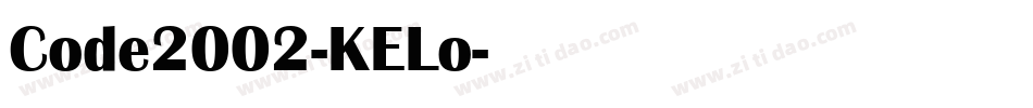 Code2002-KELo字体转换