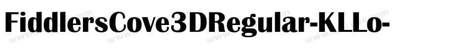 FiddlersCove3DRegular-KLLo字体转换