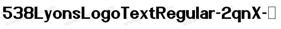 538LyonsLogoTextRegular-2qnX字体转换