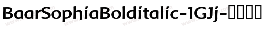 BaarSophiaBolditalic-1GJj字体转换