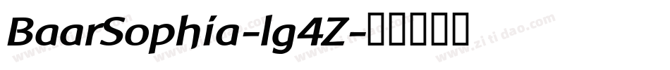 BaarSophia-lg4Z字体转换