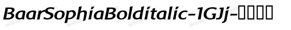 BaarSophiaBolditalic-1GJj字体转换