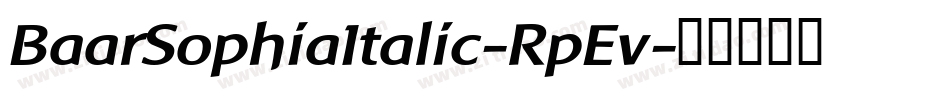 BaarSophiaItalic-RpEv字体转换