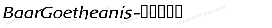 BaarGoetheanis字体转换