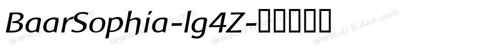 BaarSophia-lg4Z字体转换
