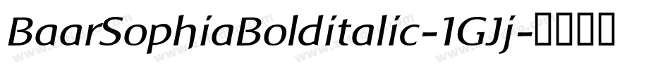 BaarSophiaBolditalic-1GJj字体转换