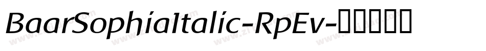 BaarSophiaItalic-RpEv字体转换