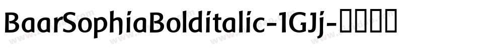 BaarSophiaBolditalic-1GJj字体转换