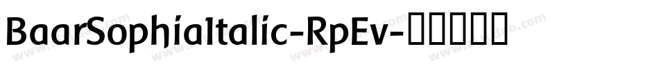 BaarSophiaItalic-RpEv字体转换