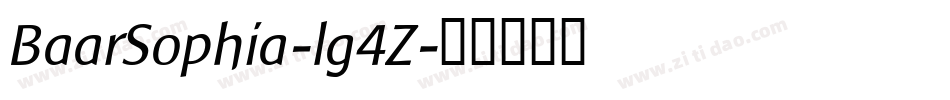 BaarSophia-lg4Z字体转换