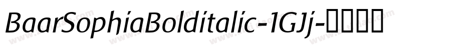BaarSophiaBolditalic-1GJj字体转换