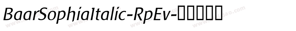 BaarSophiaItalic-RpEv字体转换