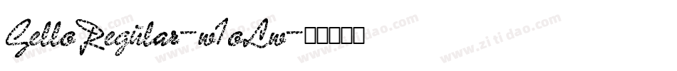 GelloRegular-w1oLw字体转换