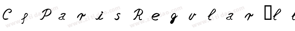 CfParisRegular-ll3X字体转换