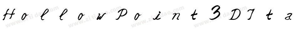 HollowPoint3DItalic-az3x字体转换