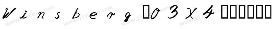 Winsberg-O3X4字体转换