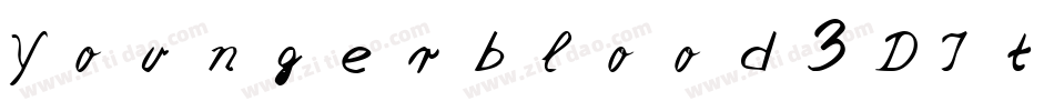Youngerblood3DItalic-ZA8z字体转换 Youngerblood3DItalic-ZA8z字体转换