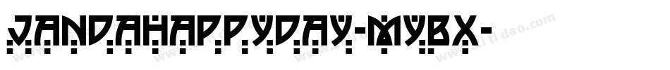 JandaHappyDay-myBx字体转换
