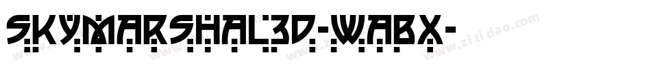 SkyMarshal3D-waBx字体转换