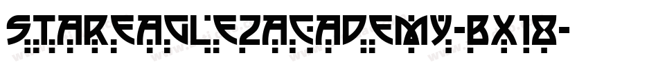 StarEagle2Academy-Bx18字体转换 StarEagle2Academy-Bx18字体转换