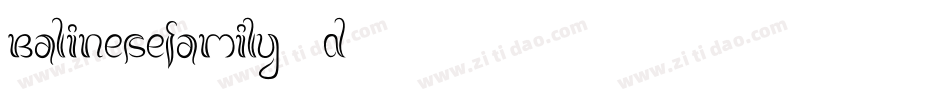 Balinesefamily-4d54字体转换