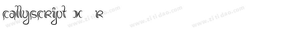 Callyscript-x54r字体转换