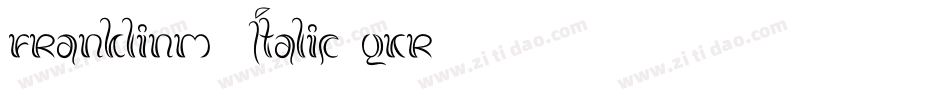 FranklinM54Italic-qKR0字体转换