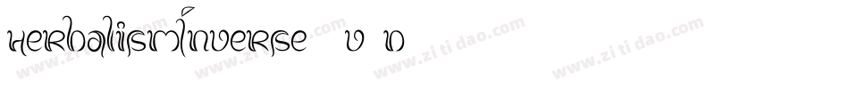 HerbalismInverse-4V4D字体转换 HerbalismInverse-4V4D字体转换