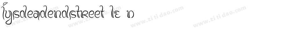 Iysdeadendstreet-lE4D字体转换
