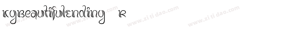 KgBeautifulEnding-1R54字体转换