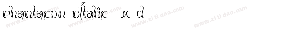 Phantacon3DItalic-0X4d字体转换