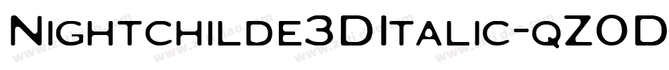 Nightchilde3DItalic-qZ0D1字体转换